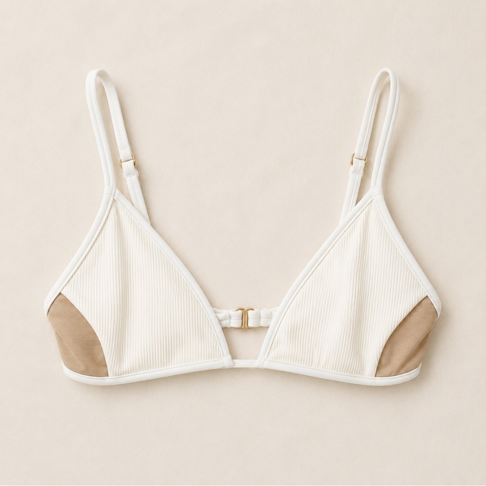 L*SPACE Macey Bikini Top in Cream